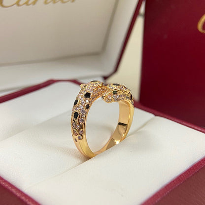 [Kaelin Vow]PANTHERE DOUBLE HEADED FULL DIAMOND  RING