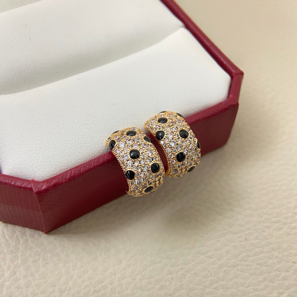 [Kaelin Vow]PANTHERE MINI OHRRINGE MIT DIAMANTBESATZ