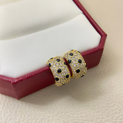 [Kaelin Vow]PANTHERE MINI OHRRINGE MIT DIAMANTBESATZ