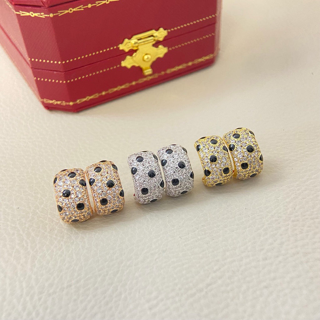 [Kaelin Vow]PANTHERE MINI OHRRINGE MIT DIAMANTBESATZ