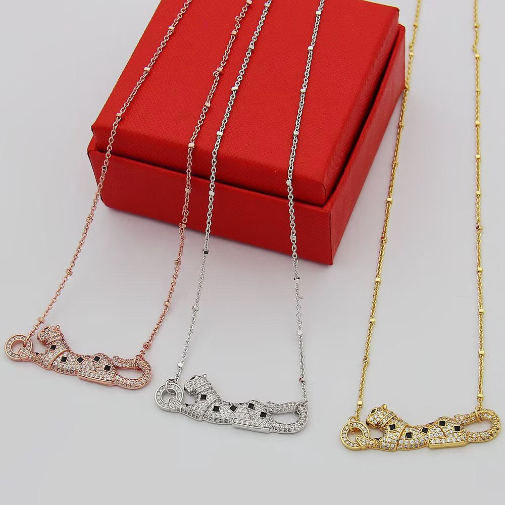[Kaelin Vow]PANTHERE PAVED DIAMOND NECKLACE