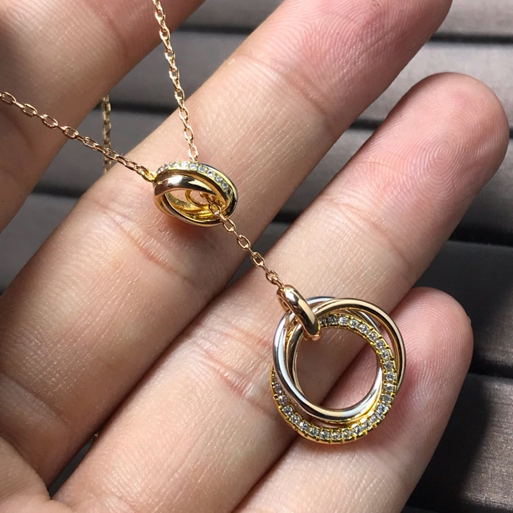 [Kaelin Vow]TRINITY DIAMONDS NECKLACE