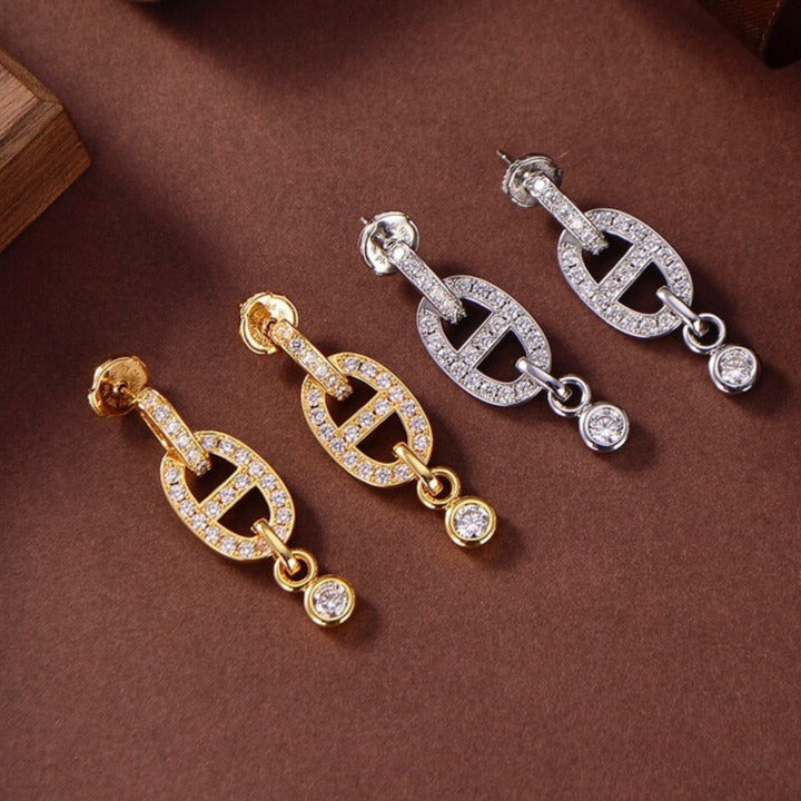 [Kaelin Vow]HM CHAINE DIAMOND EARRINGS