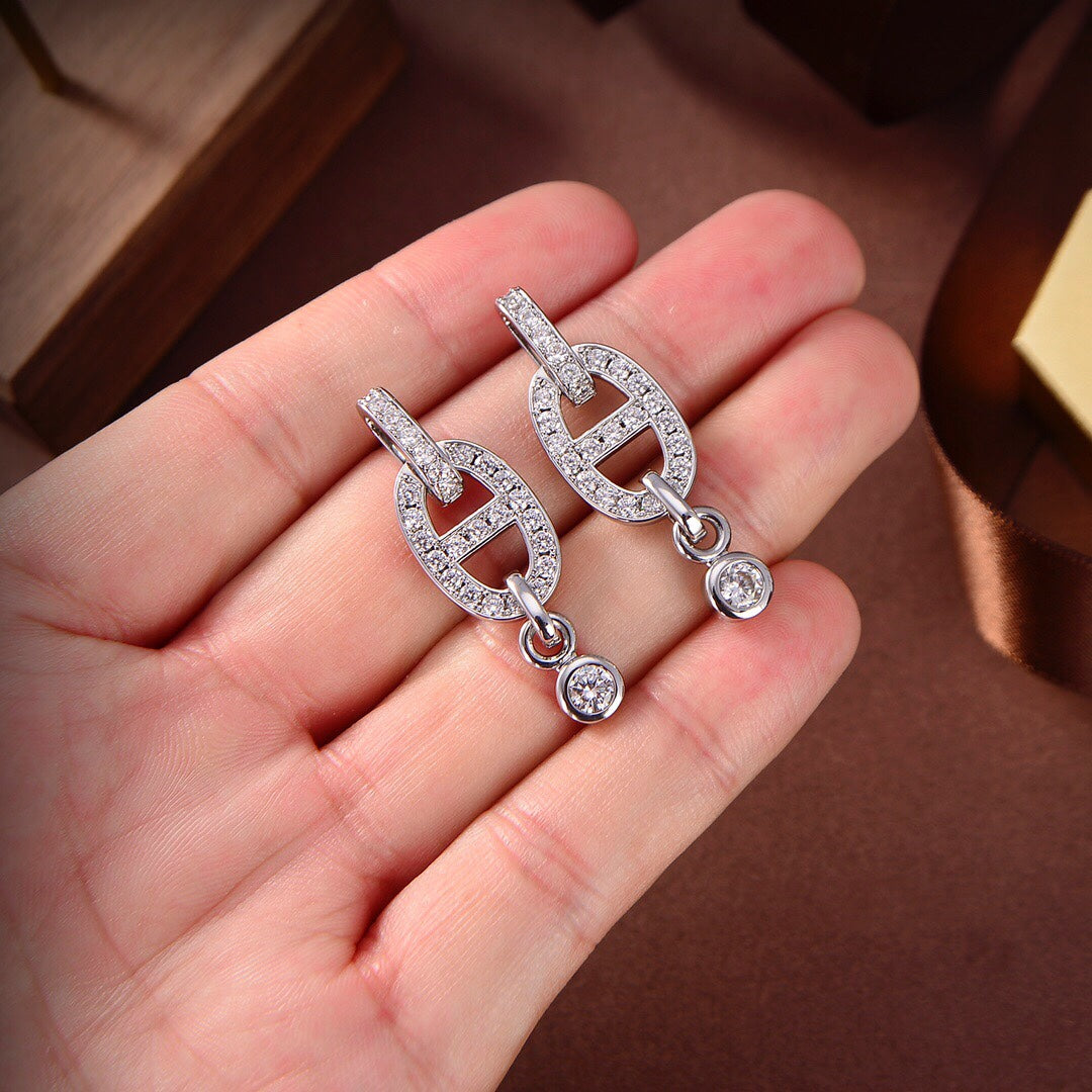 [Kaelin Vow]HM CHAINE DIAMOND EARRINGS
