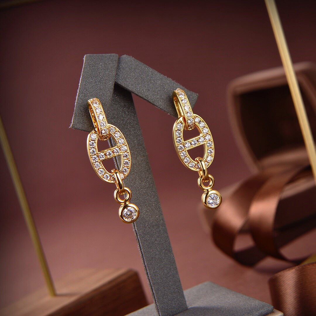 [Kaelin Vow]HM CHAINE DIAMOND EARRINGS