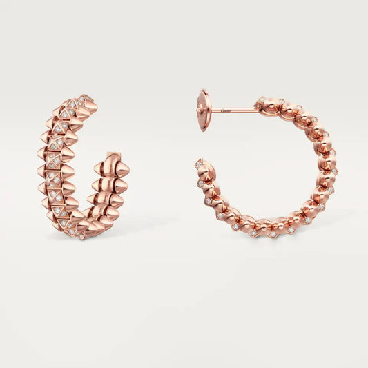 [Kaelin Vow]CLASH 6,4 MM KLEINE OHRRINGE MIT DIAMANTBESATZ