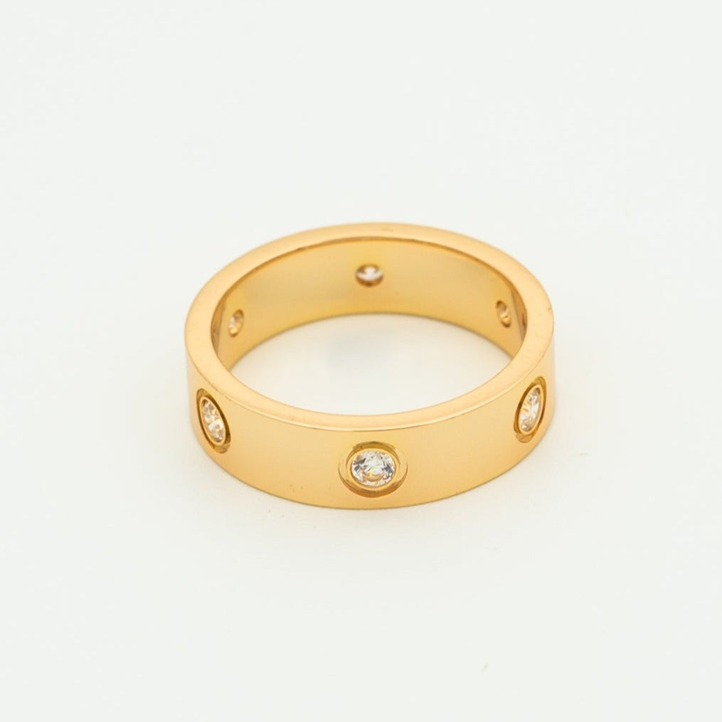 [Kaelin Vow]LOVE RING 5.5MM 6 DIAMONDS PINK GOLD