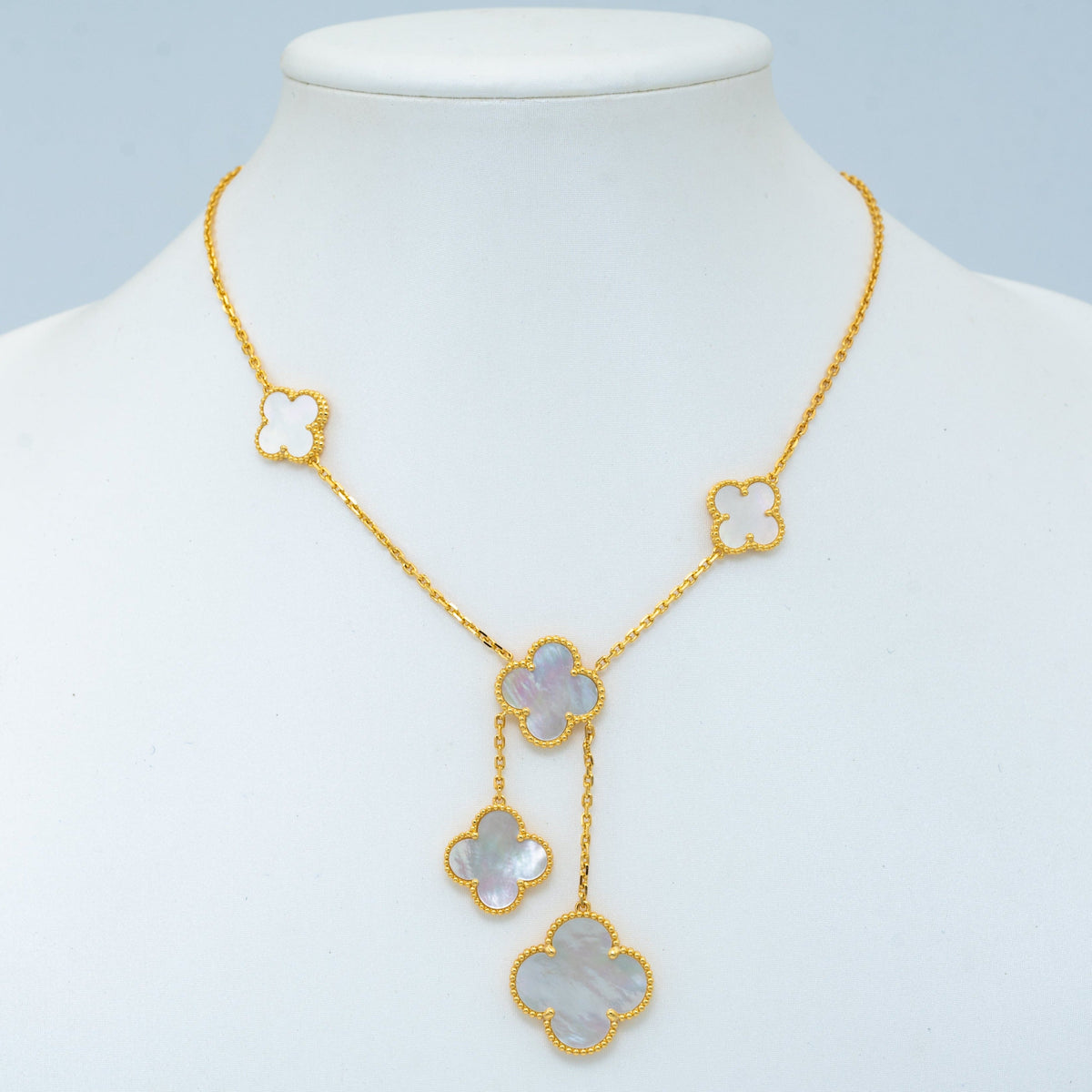 [Kaelin Vow]CLOVER MOTHER OF PEARL NECKLACE 6 MOTIF