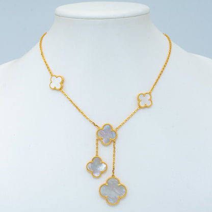 [Kaelin Vow]CLOVER MOTHER OF PEARL NECKLACE 6 MOTIF