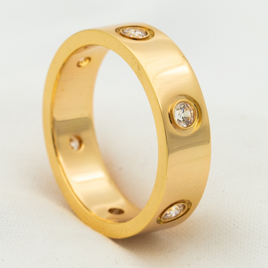 [Kaelin Vow]LOVE RING 5.5MM 6 DIAMONDS PINK GOLD