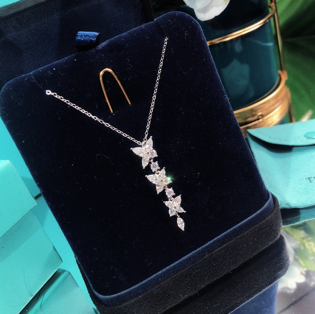 [Kaelin Vow]MIXED CLUSTER DIAMOND DROP PENDANT