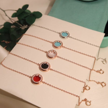 [Kaelin Vow]DIAMOND CIRCLE PINK GOLD BRACELET
