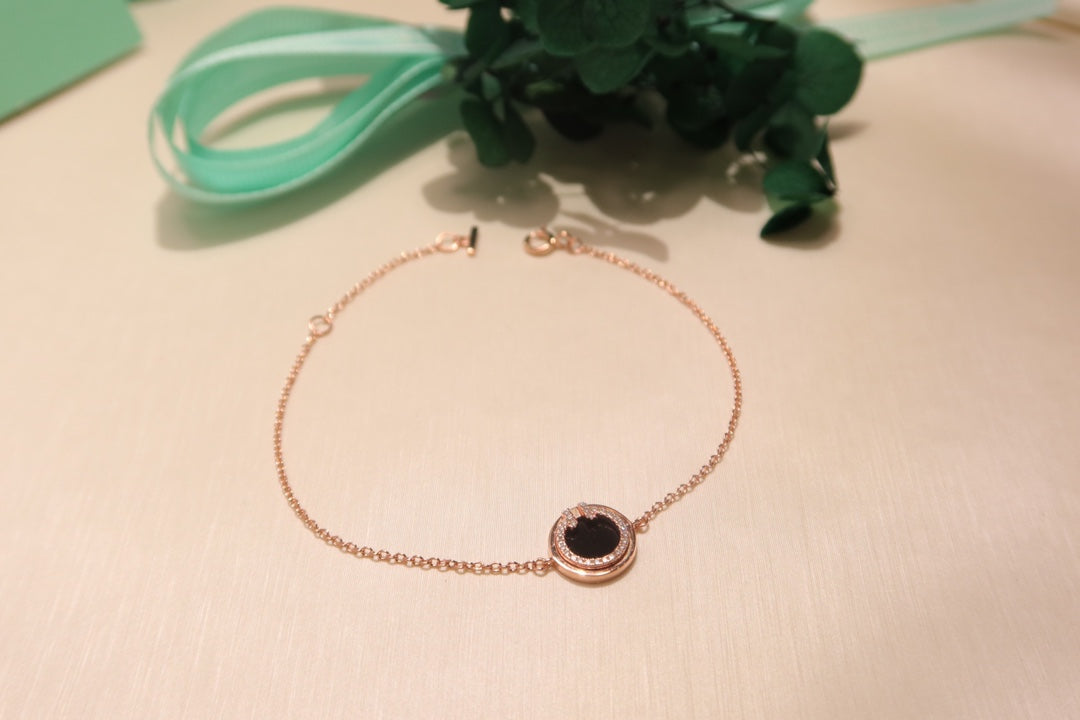 [Kaelin Vow]DIAMOND CIRCLE PINK GOLD BRACELET