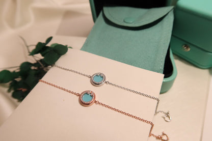 [Kaelin Vow]DIAMOND CIRCLE PINK GOLD BRACELET