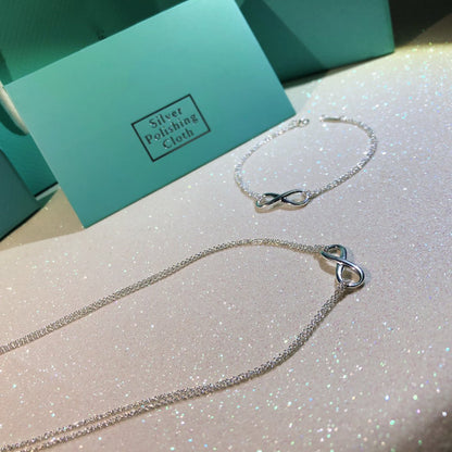 [Kaelin Vow]SILVER INFINITY DOUBLE CHAIN NECKLACE