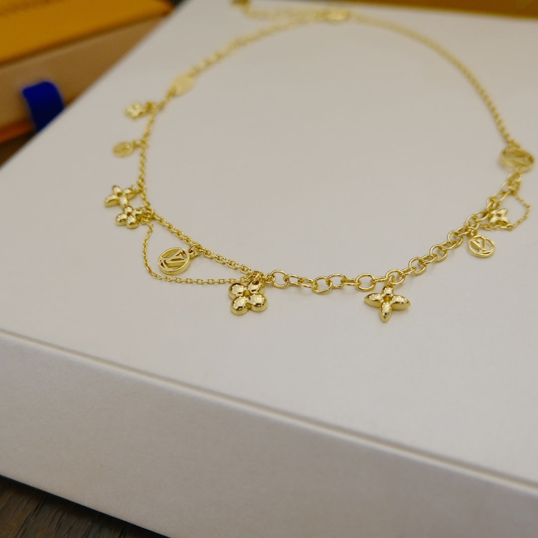[Kaelin Vow]BLOOMING SUPPLE NECKLACE BRASS