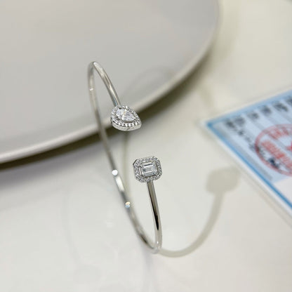 [Kaelin Vow]JONC FLEX MY TWIN TOI & MOI SILVER DIAMOND BRACELET