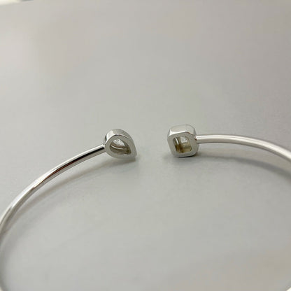 [Kaelin Vow]JONC FLEX MY TWIN TOI & MOI SILVER DIAMOND BRACELET