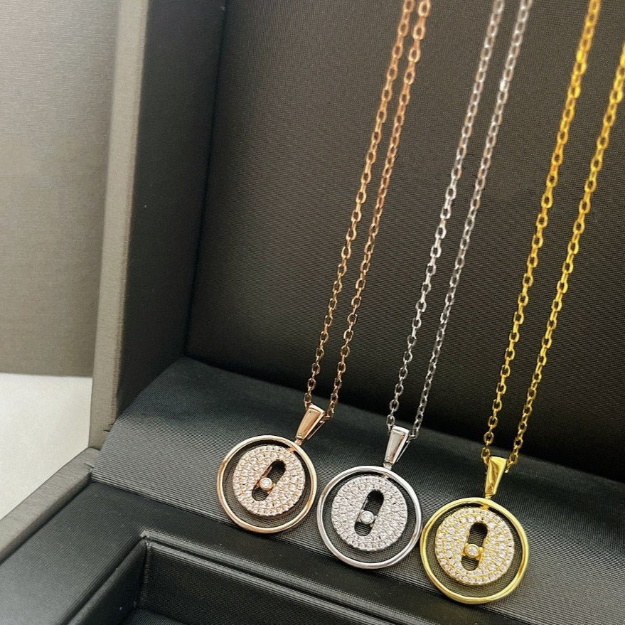 [Kaelin Vow]LUCKY MOVER PM PAVED NECKLACE