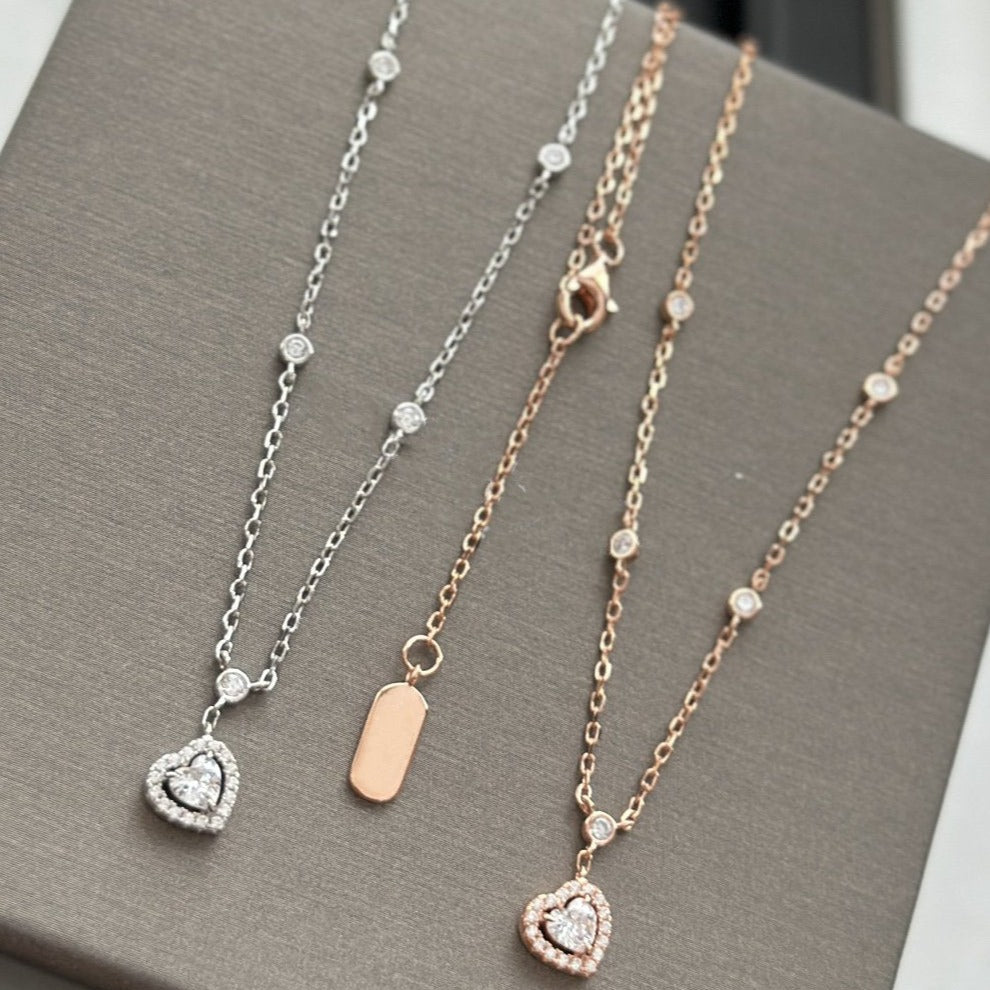 [Kaelin Vow]JOY HEART DIAMOND NECKLACE
