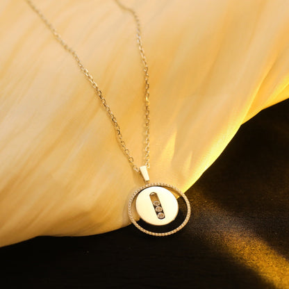 [Kaelin Vow]LUCKY MOVE MM SILVER DIAMOND NECKLACE