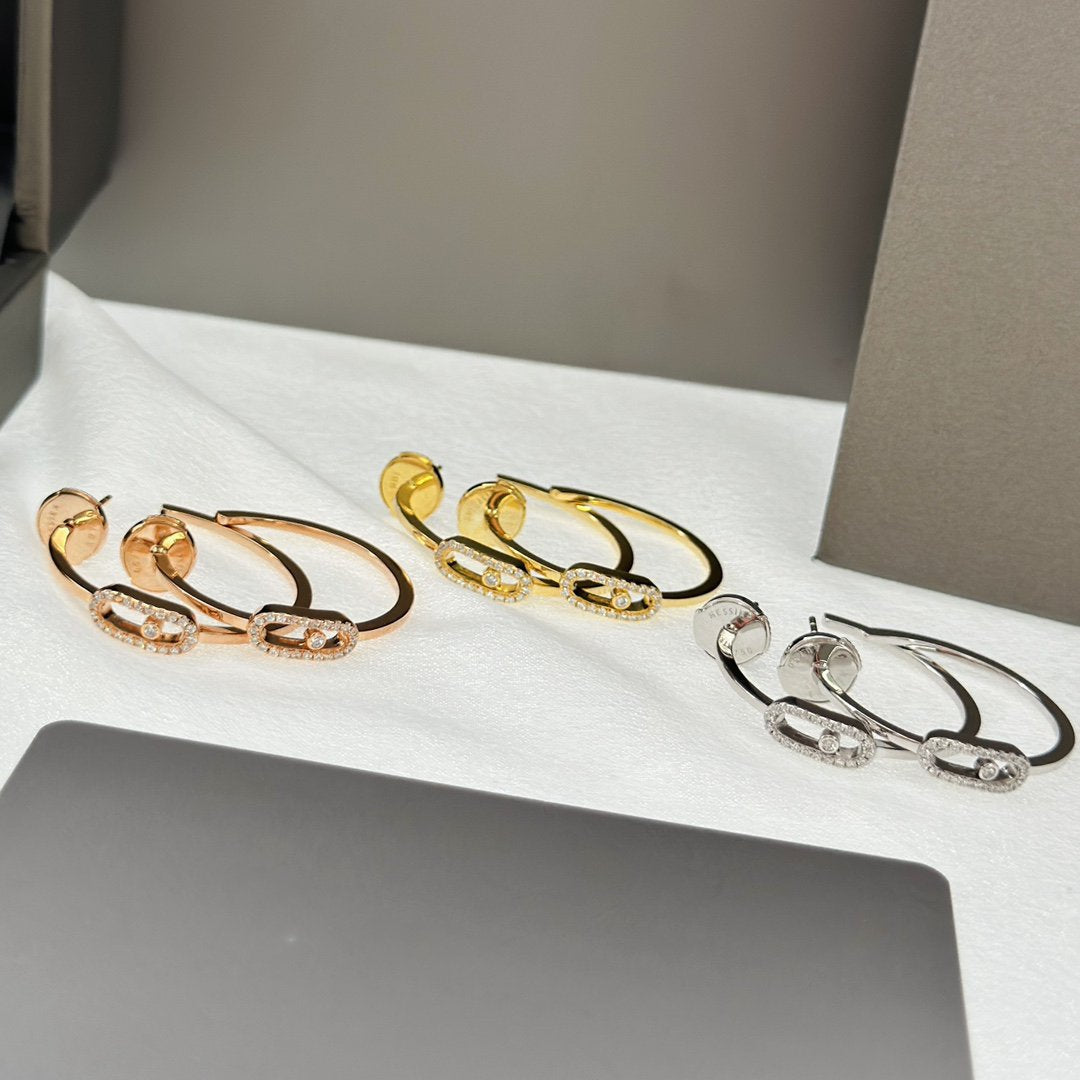 [Kaelin Vow]CREOLES MOVE UNO PM DIAMOND EARRINGS