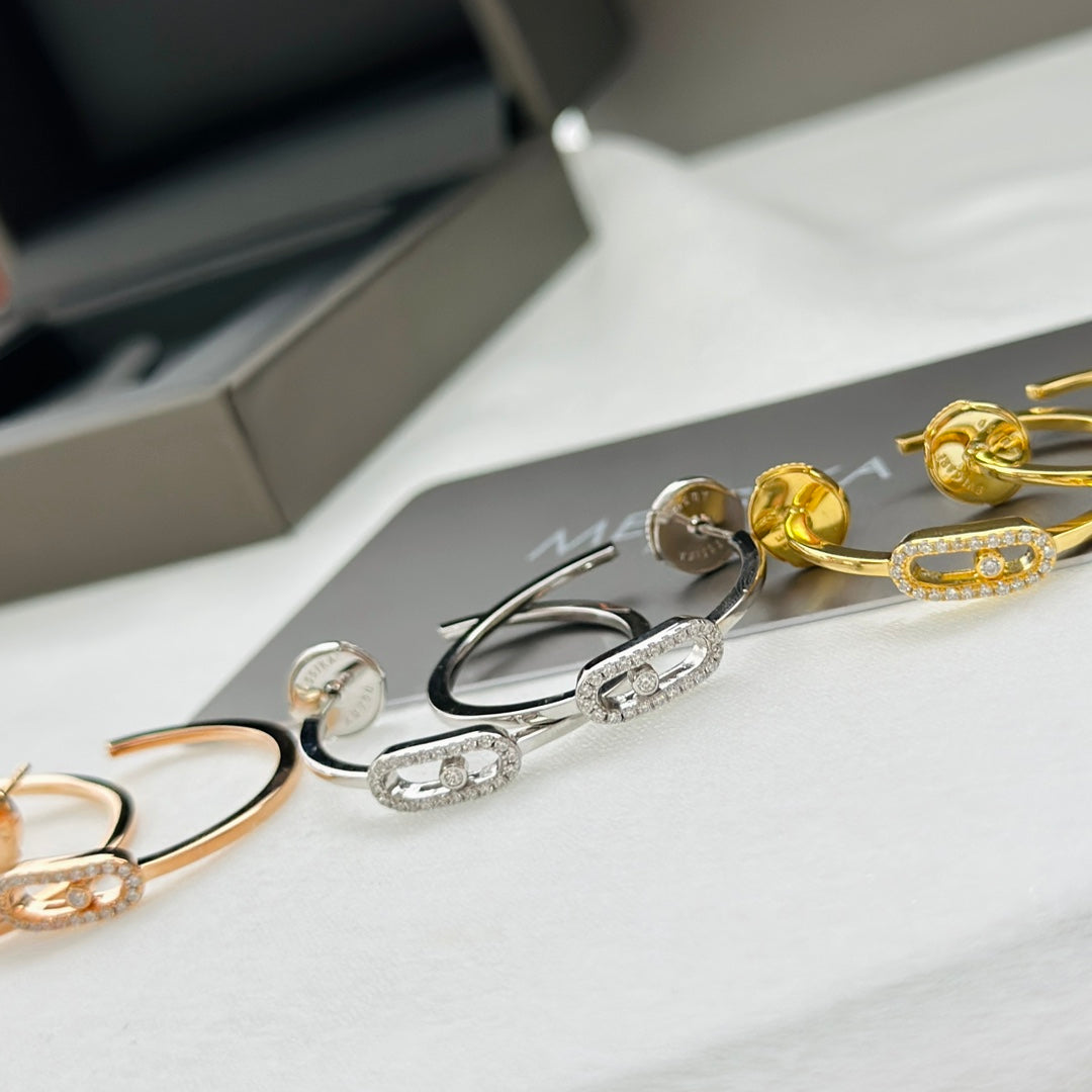 [Kaelin Vow]CREOLES MOVE UNO PM DIAMOND EARRINGS