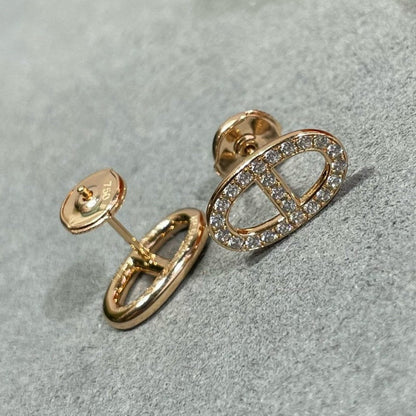 [Kaelin Vow]HM FULL DIAMOND PIG NOSE STUD EARRINGS