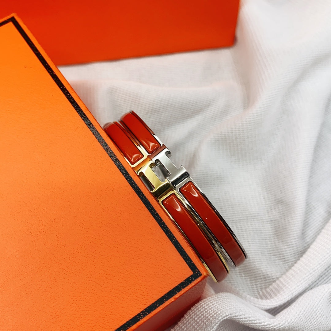 [Kaelin Vow]CLASSIC HM CLIC RED 8MM ENAMEL BRACELET