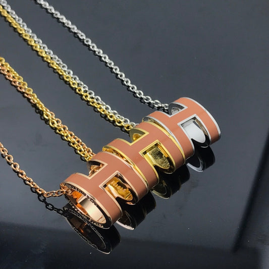 [Kaelin Vow]H NECKLACE BROWN