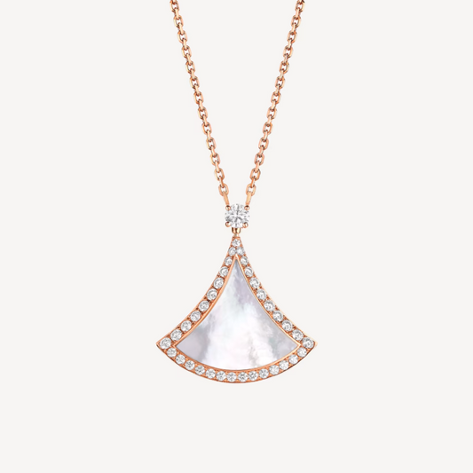 [Kaelin Vow]DREAM MOP DIAMOND PAVED PINK GOLD NECKLACE