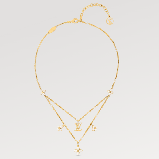 [Kaelin Vow]FLOWERGRAM GOLD MOP DOPPELREIHIGE HALSKETTE