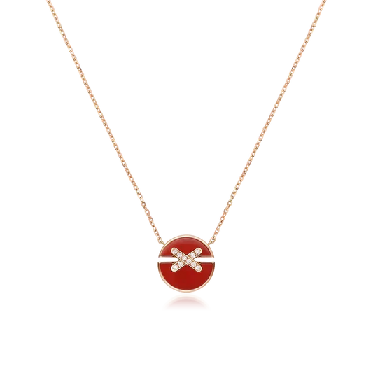 [Kaelin Vow]JEUX DE ROSE GOLD DIAMANT-HALSKETTE