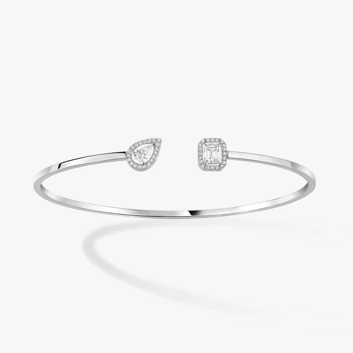 [Kaelin Vow]JONC FLEX MY TWIN TOI & MOI SILVER DIAMOND BRACELET