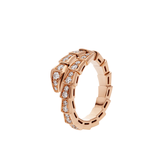 [Kaelin Vow]SERPENTI RING PINK GOLD DIAMOND PAVED 4MM