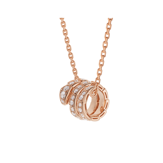 [Kaelin Vow]SERPENTI PINK GOLD NECKLACE DOUBLE RING DIAMOND