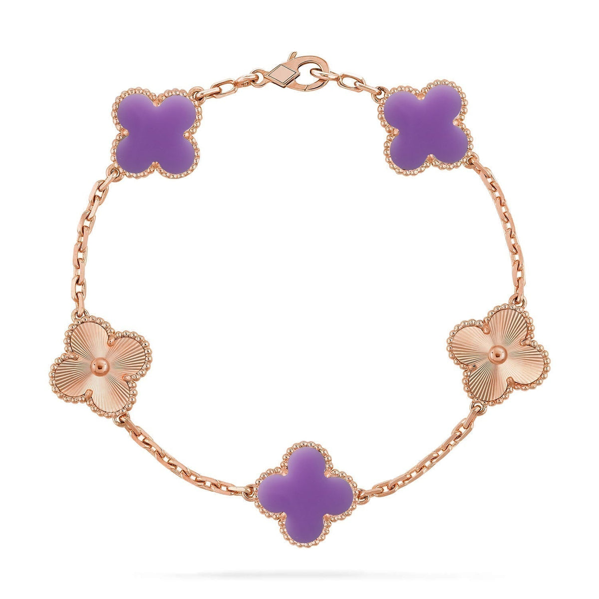 [Kaelin Vow]CLOVER 5 MOTIF LIGHT PURPLE BRACELET COLLECTION
