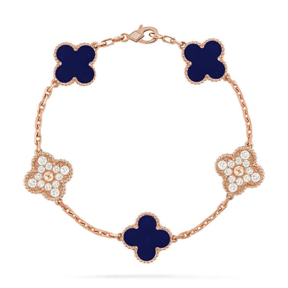 [Kaelin Vow]CLOVER 5 MOTIF LAPIS LAZULI BRACELET COLLECTION