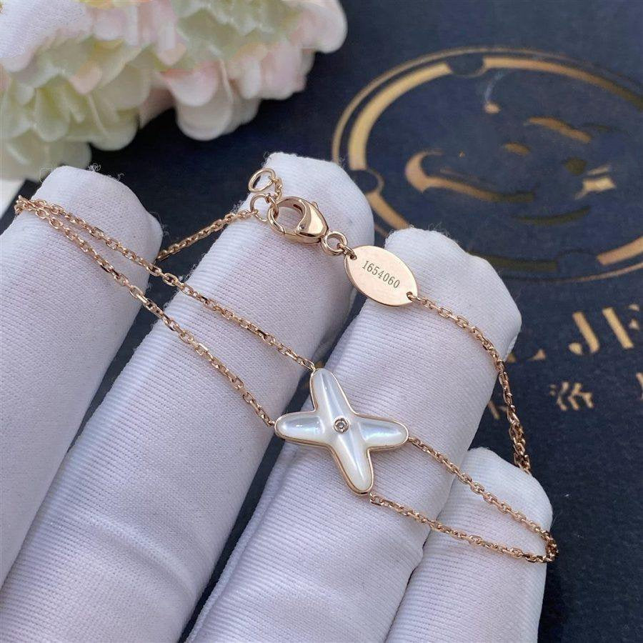 [Kaelin Vow]JEUX BRACELET WHITE MOP PINK GOLD 1 DIAMOND