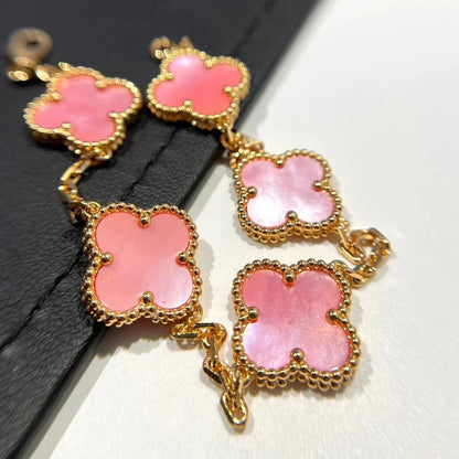 [Kaelin Vow] CLOVER 5 MOTIFS  PINK MOP BRACELET COLLECTION