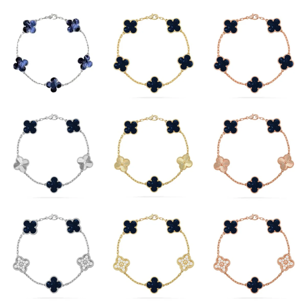 [Kaelin Vow]CLOVER 5 MOTIF PIETERSITE BRACELET COLLECTION
