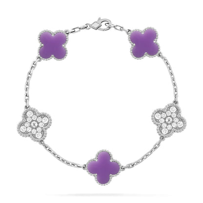 [Kaelin Vow]CLOVER 5 MOTIF LIGHT PURPLE BRACELET COLLECTION