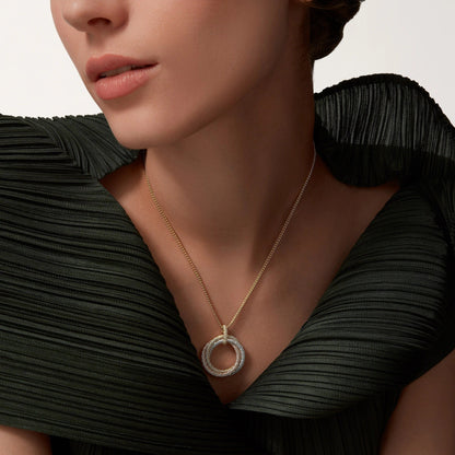 [Kaelin Vow]TRINITY LARGE FULL DIAMOND  NECKLACE