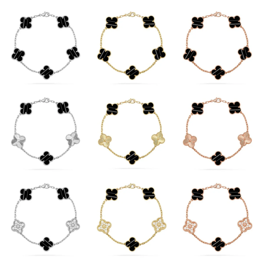 [Kaelin Vow] CLOVER 5 MOTIF PULSAR STONE BRACELET COLLECTION
