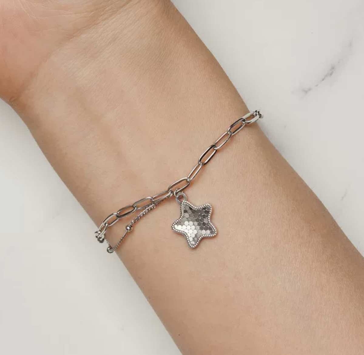 Armband Platin-Stern
