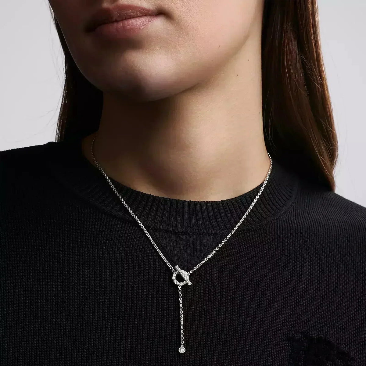 [Kaelin Vow]FINESSE SILVER DIAMOND NECKLACE