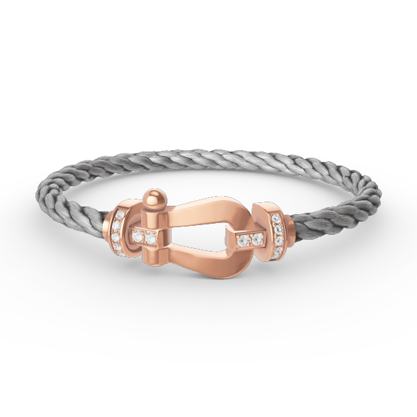 [Kaelin Vow]FORCE LARGE HORSESHOE HALF DIAMOND BRACELET ROSE GOLD