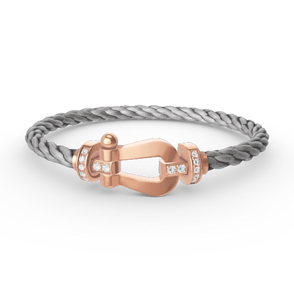 [Kaelin Vow]FORCE LARGE HORSESHOE HALF DIAMOND BRACELET ROSE GOLD