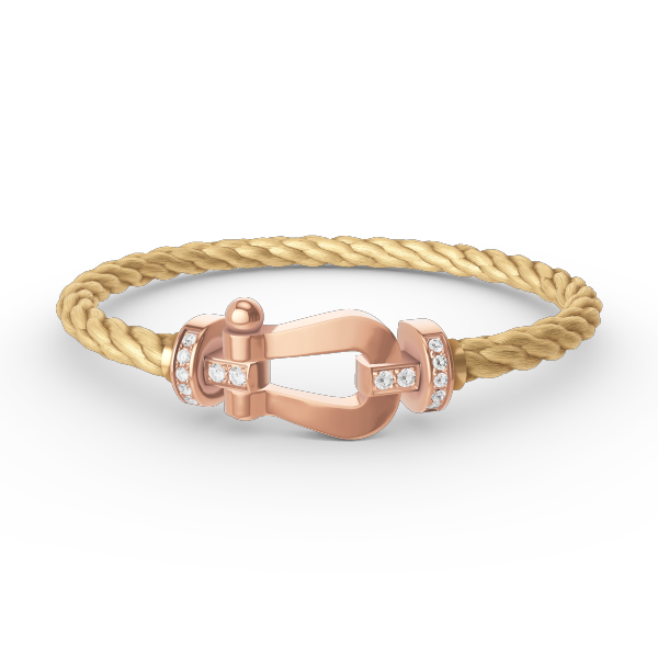 [Kaelin Vow]FORCE LARGE HORSESHOE HALF DIAMOND BRACELET ROSE GOLD