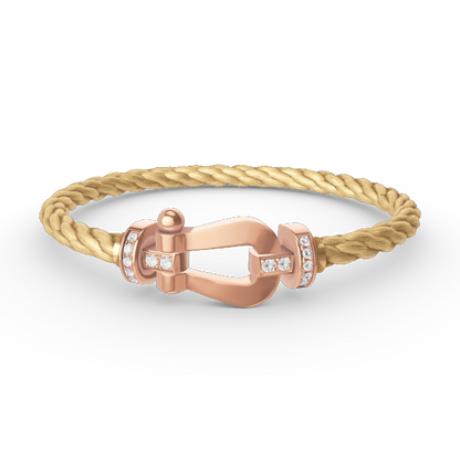 [Kaelin Vow]FORCE LARGE HORSESHOE HALF DIAMOND BRACELET ROSE GOLD